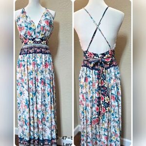 Dress Day Multi-Colored Floral Maxi Dress. Sz M